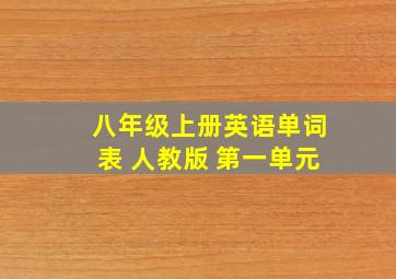 八年级上册英语单词表 人教版 第一单元